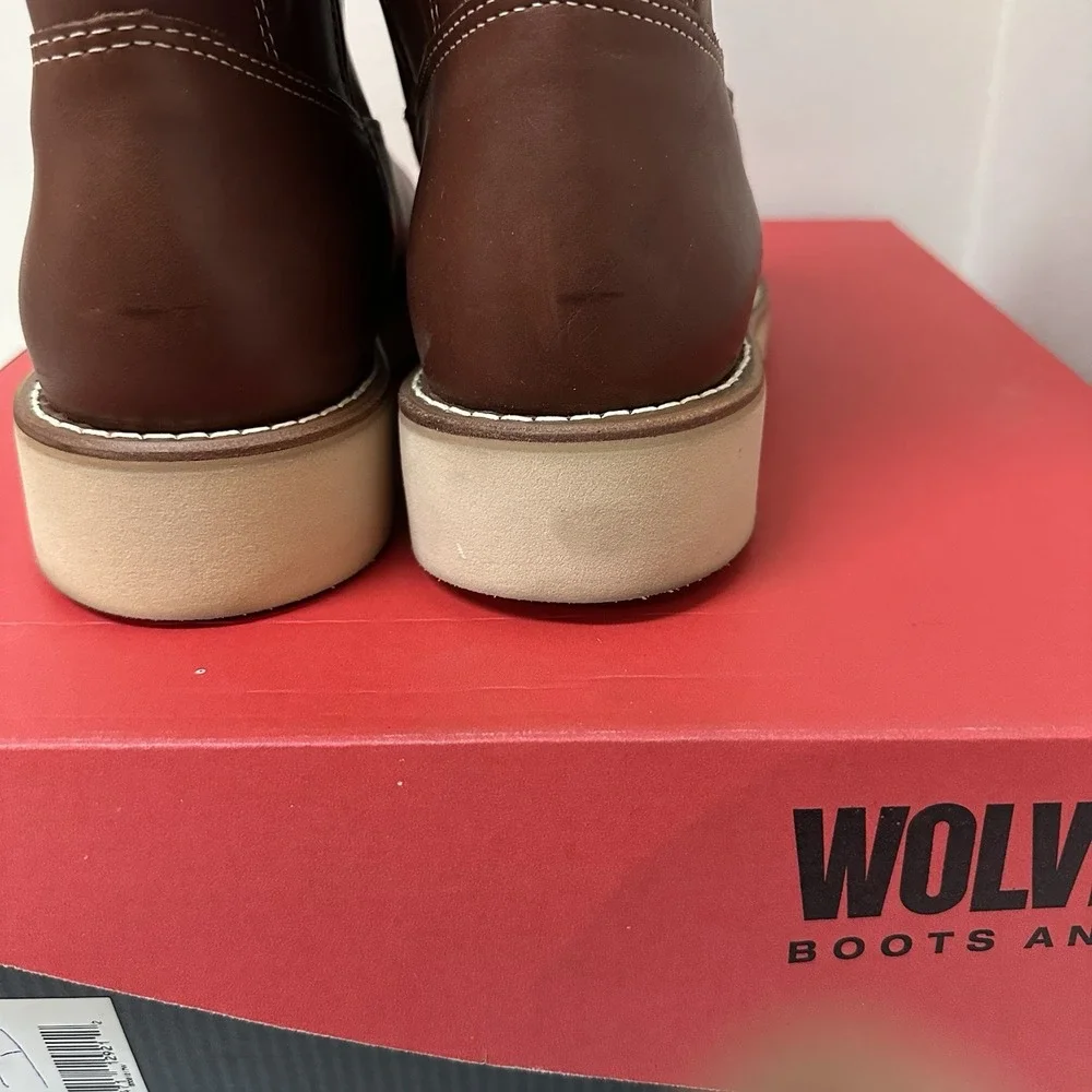 Wolverine 01916 Red Oak Wellington Leather Pull on Work Boots Men's Size 11 EE
